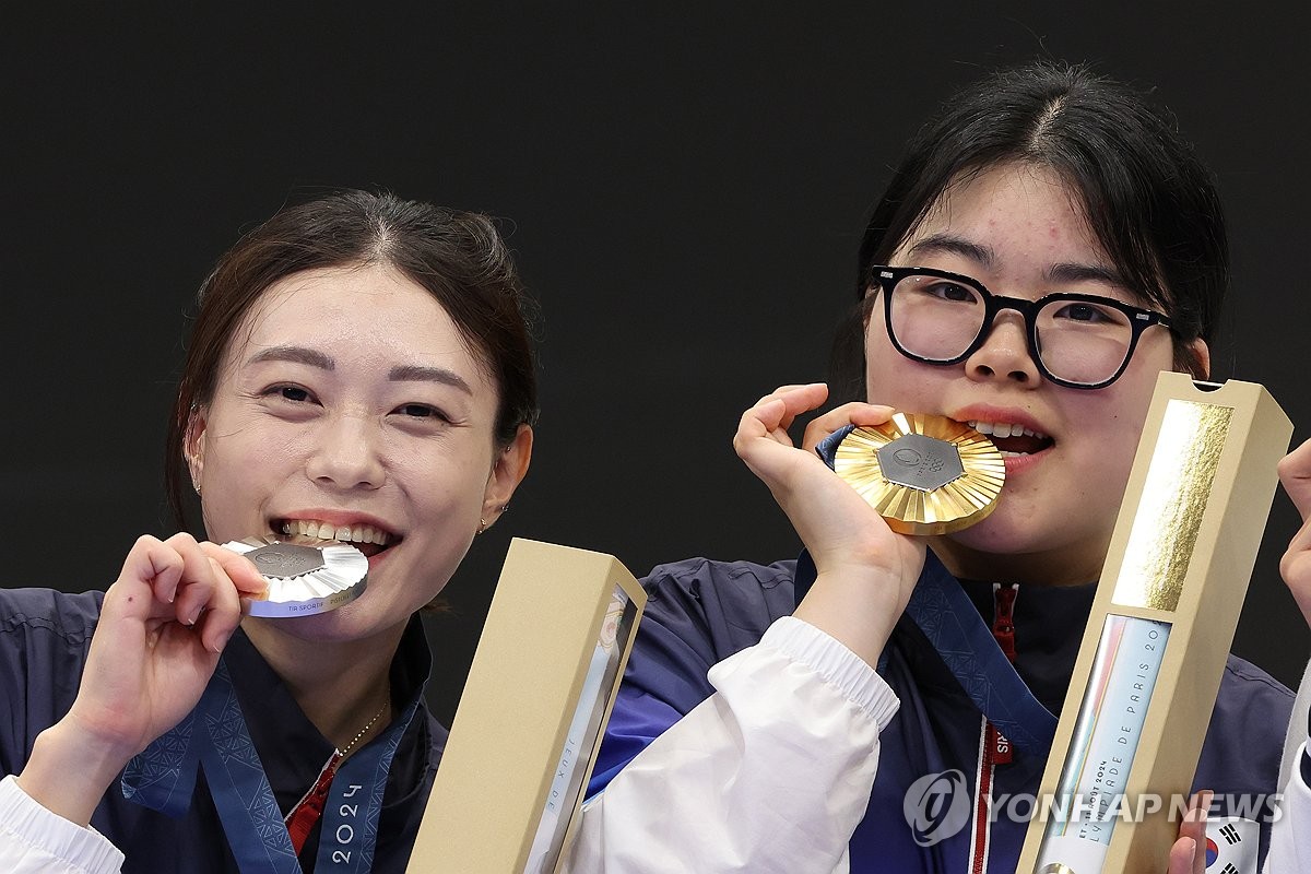 오예진·김예지, 경찰청장기 여자 공기권총 금·은메달 명중(종합)