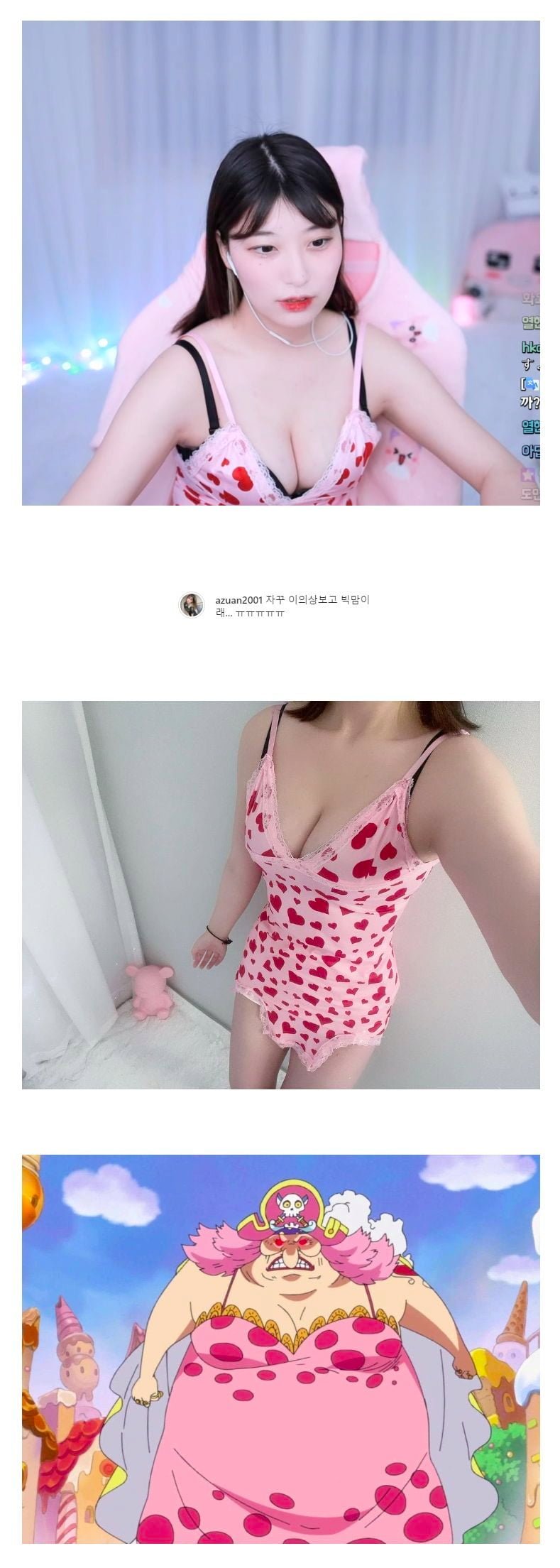 ㅇㅎ?) 본인 의상보고 빅맘이 입은 옷이라고 해서 속상…