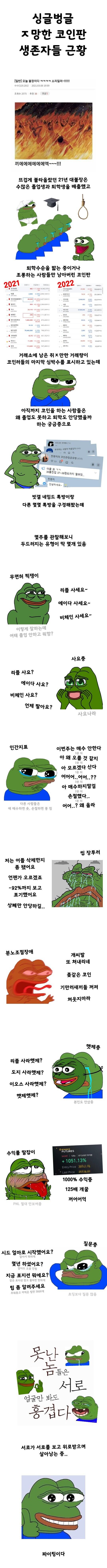 싱글벙글 코인판 근황