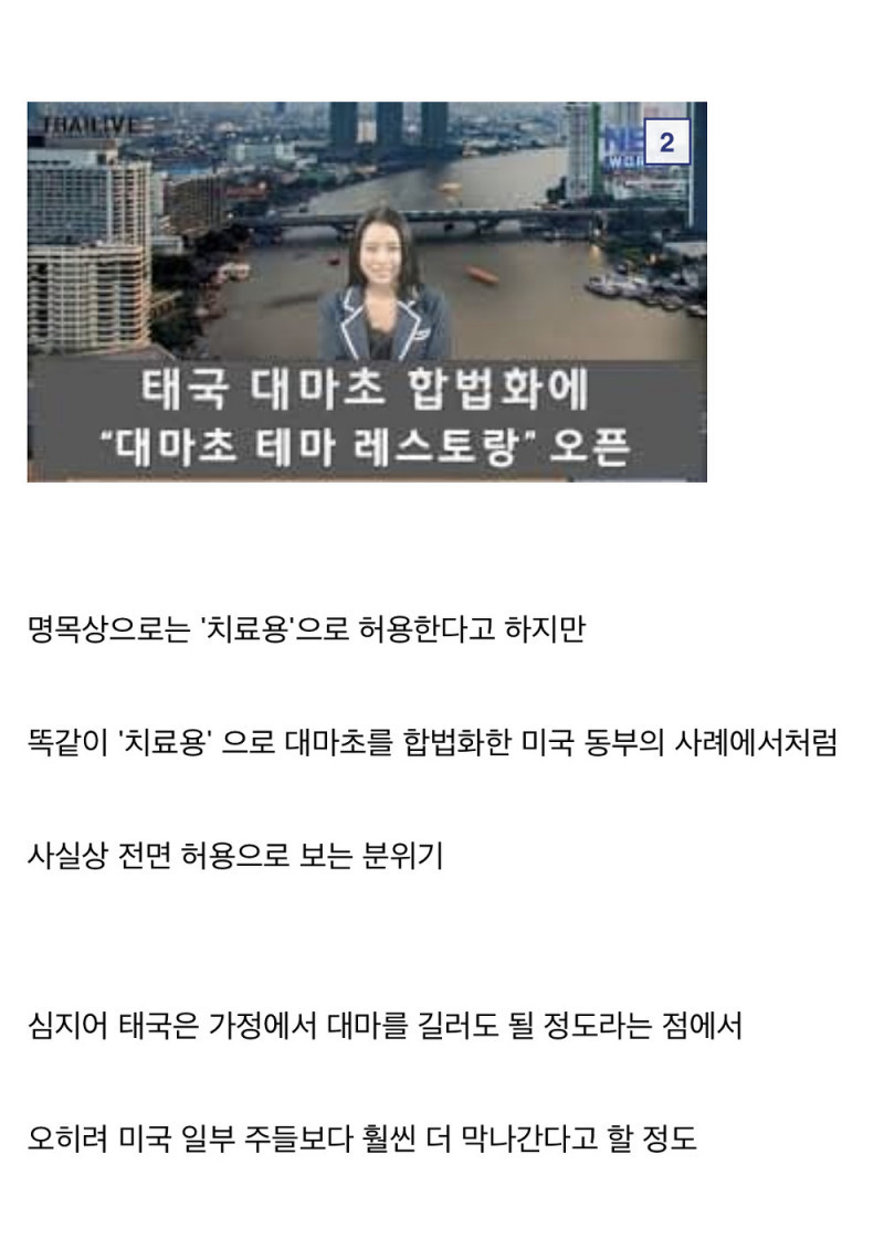 아시아 최초로 대마 합법화한 태국 근황