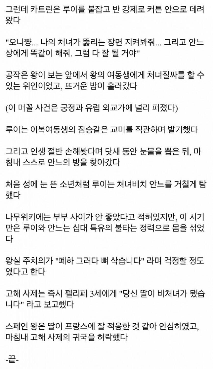 루이 13세의 성기능 장애를 치료한 이복 여동생