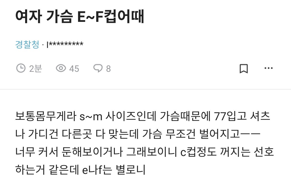 (블라블라) 여자 가슴 E~F컵 어때? ㄷㄷㄷ