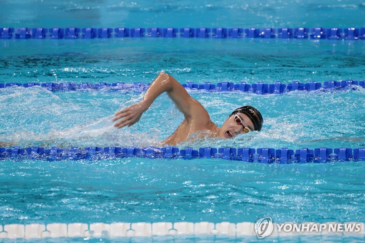 [올림픽] '자유형 400ｍ·계영 메달 올인' 김우민, 800·1,500ｍ 불참