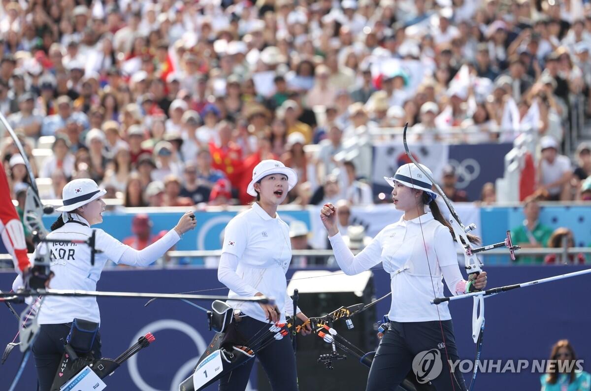 [1보] 한국 여자양궁, 올림픽 단체전 '10연패 신화' 완성
