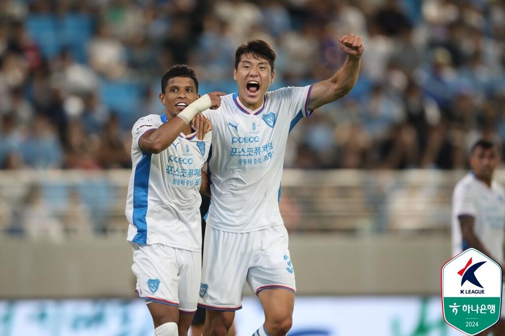 '이호재 역전 결승골' 포항, 대전에 2-1 역전승 '선두 탈환'