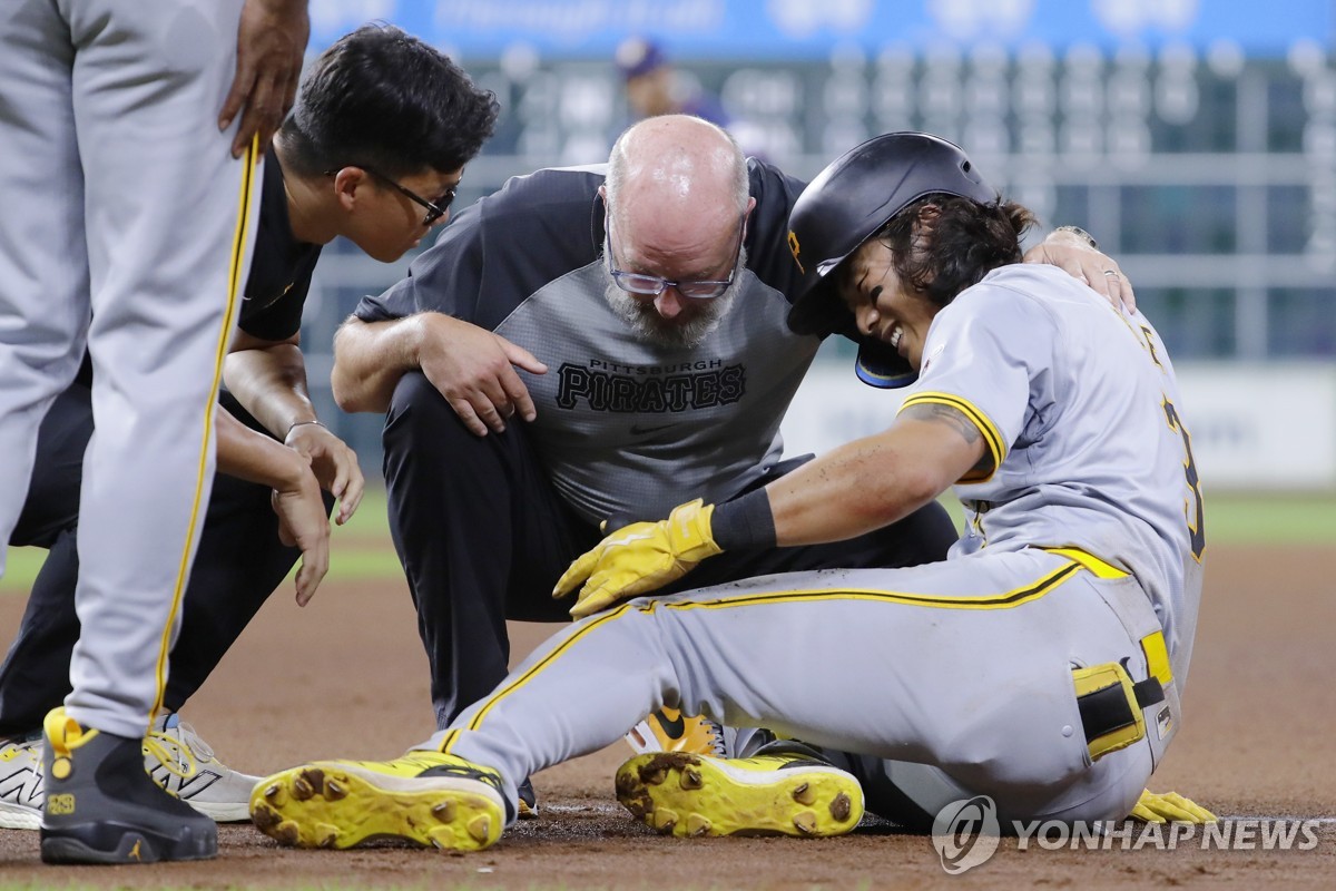 피츠버그 배지환, 빅리그 복귀 3일 만에 왼쪽 무릎 부상