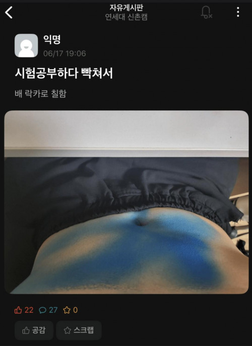 시험공부하다가 빡친 연대생