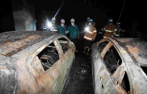 인천 청라 전기차 화재사고 피해 현장 사진