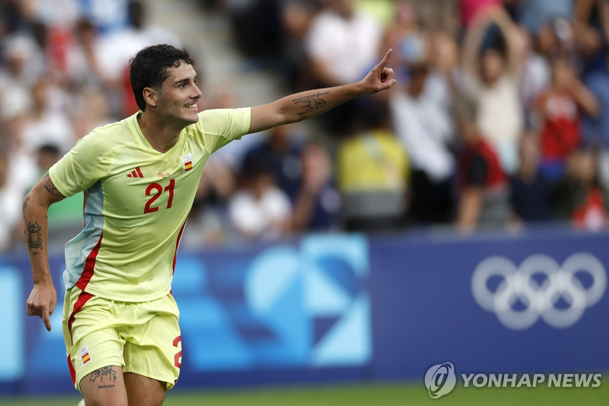 [올림픽] 스페인, 32년만에 축구 금메달…앙리의 프랑스 연장끝 5-3 격파