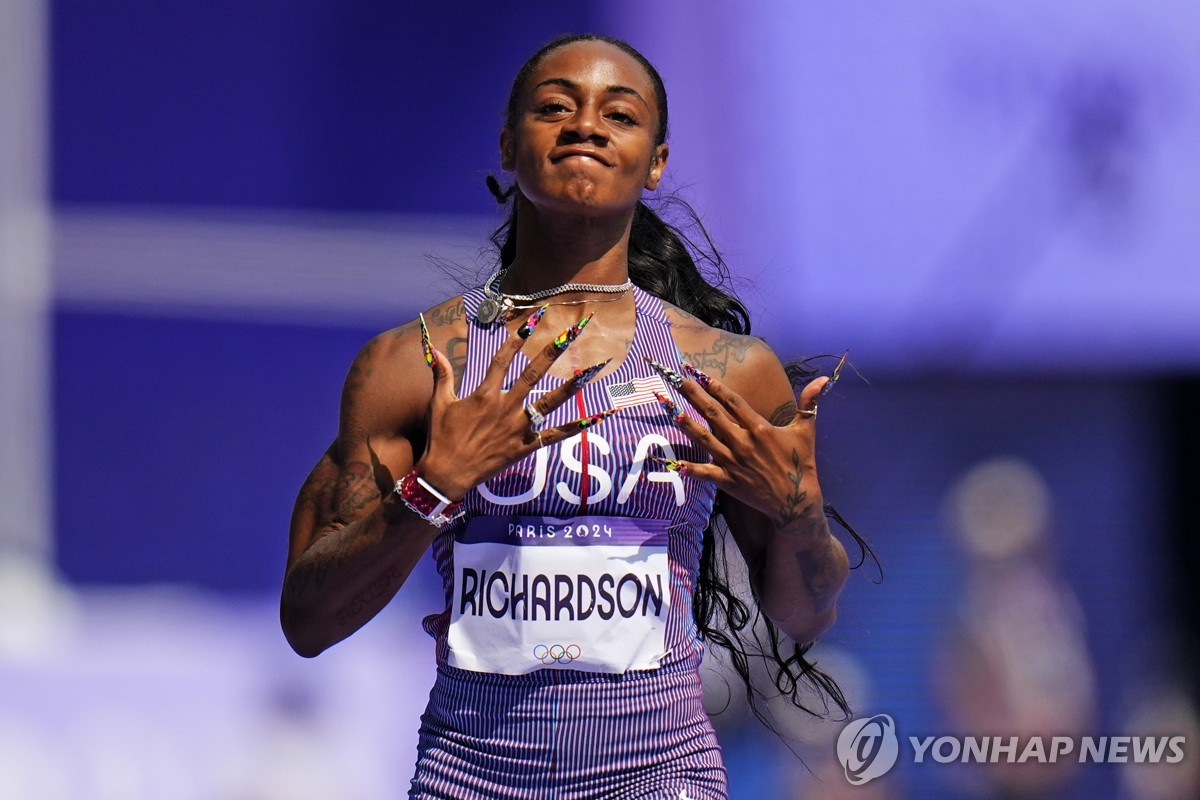 [올림픽] '마리화나 논란' 리처드슨, 100ｍ 예선 전체 4위…함성 속 데뷔