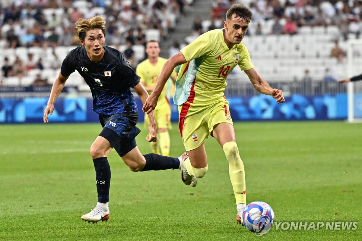 [올림픽] 메달 노리던 일본 남자축구, 스페인에 0-3 완패…8강 탈락