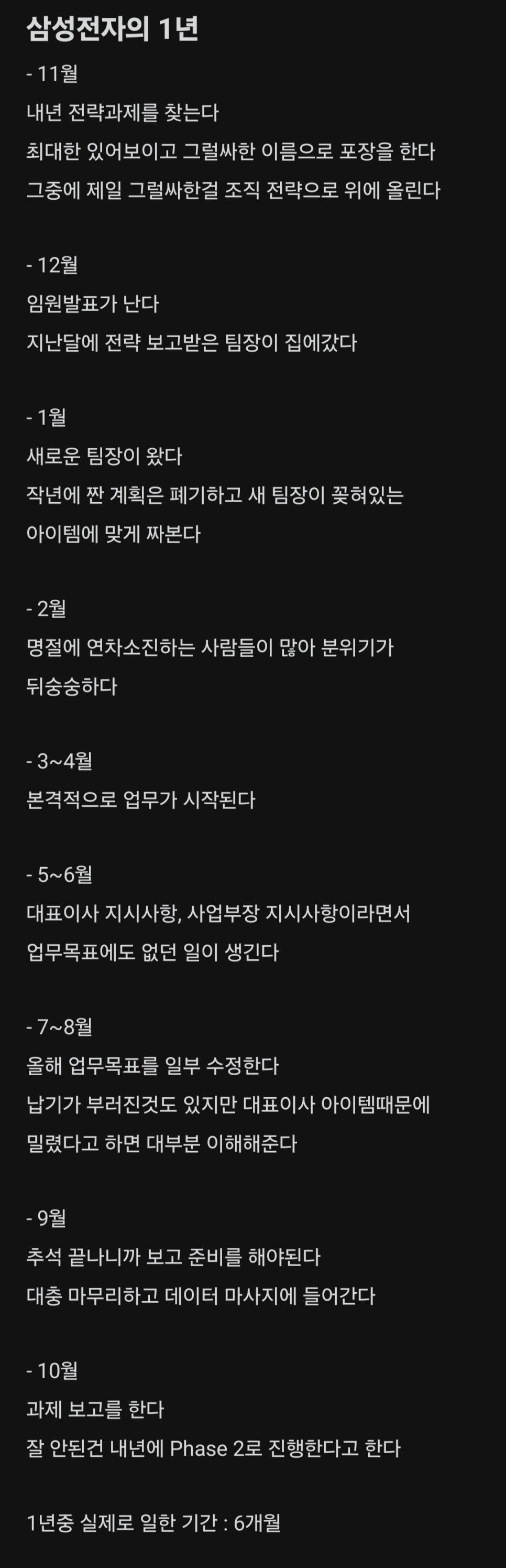 블라) 삼성전자의 현실