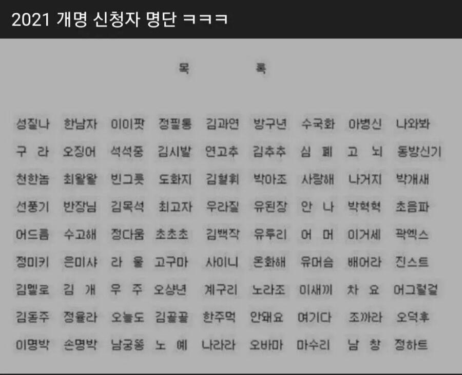 2024 개명신청자 명단