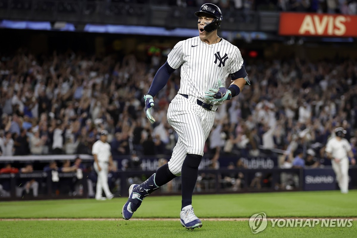 침묵 깬 양키스 저지, 17경기 만에 홈런포…MLB 시즌 52호