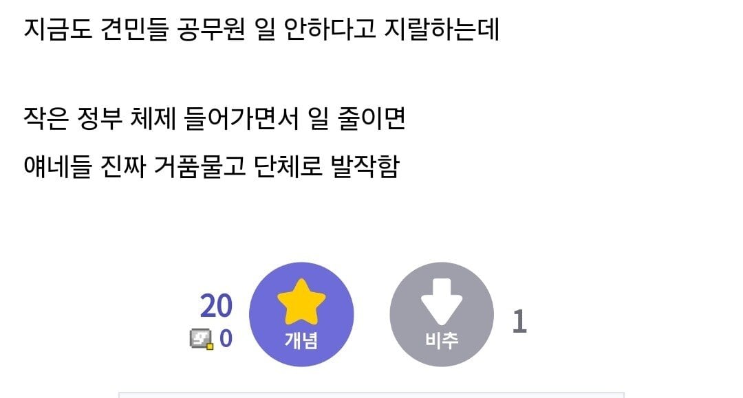 공무원 채용 줄인다 반응들