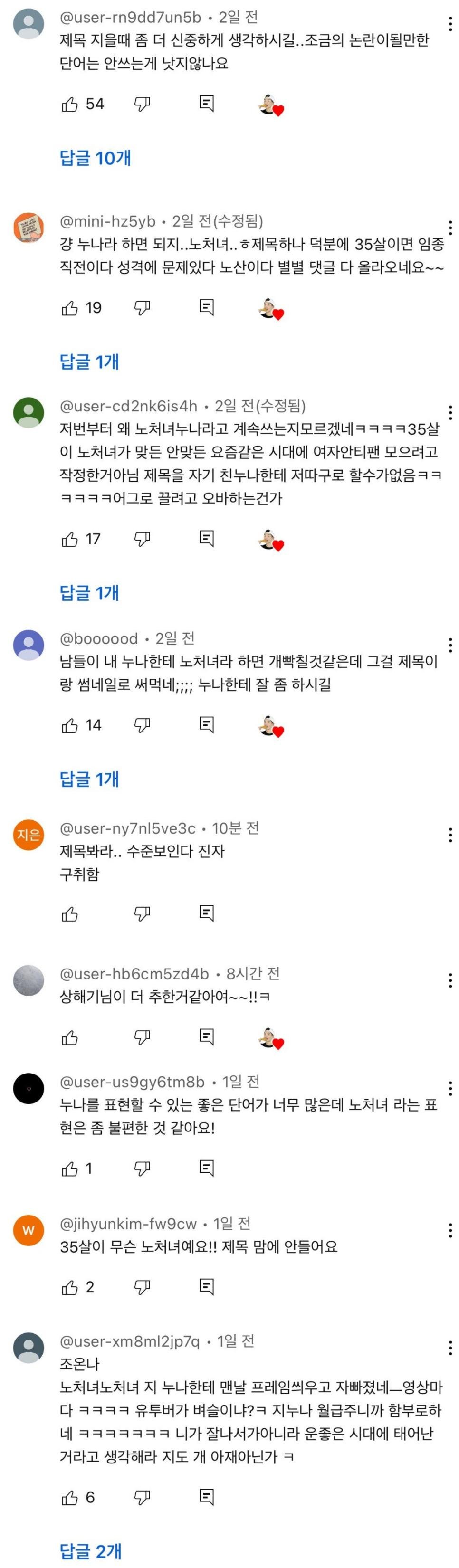 노처녀 발언으로 어그로 끌린 먹방 유튜버