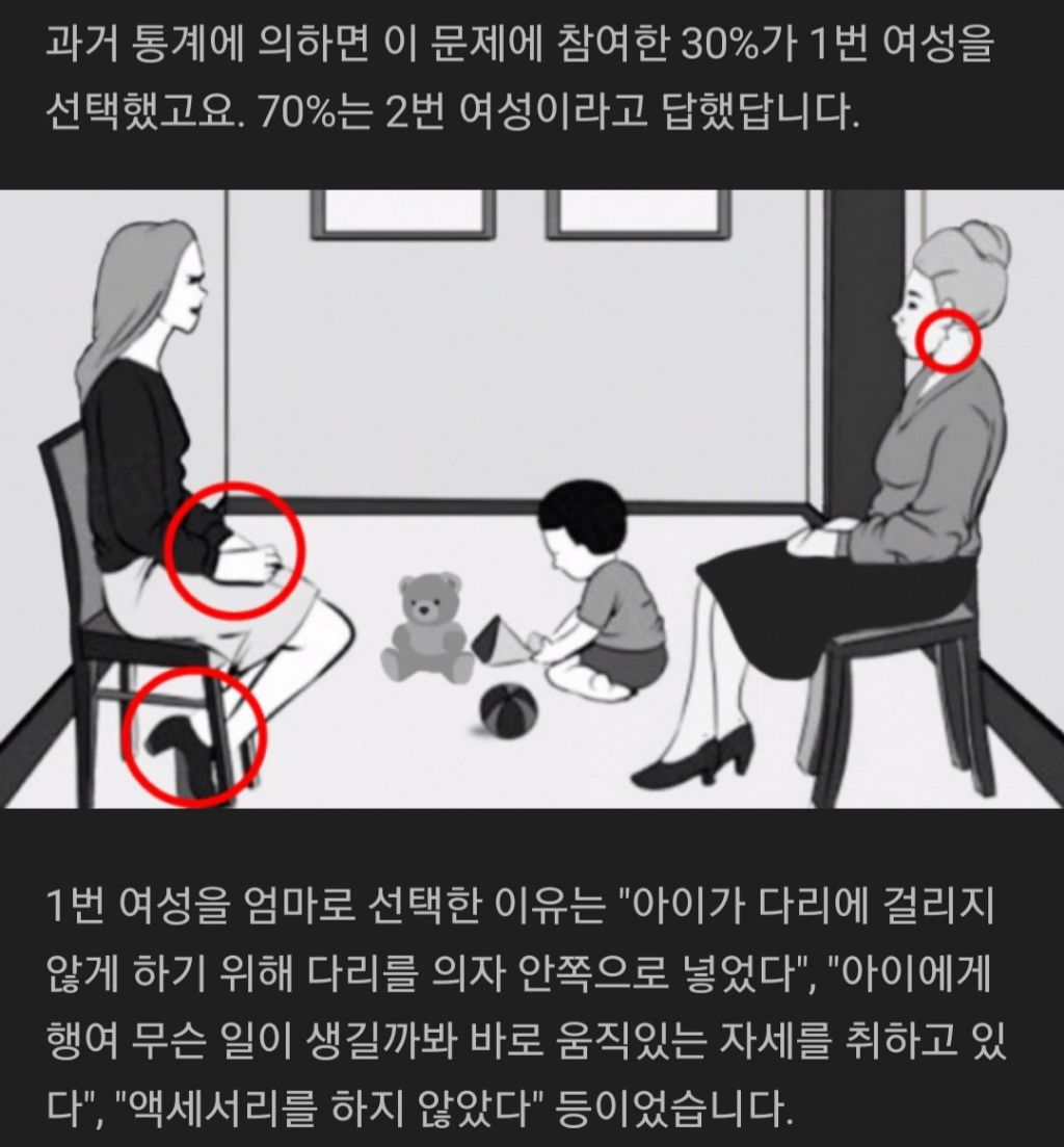 FBI 기출 문제로 나온 누가 아이의 엄마일까요?