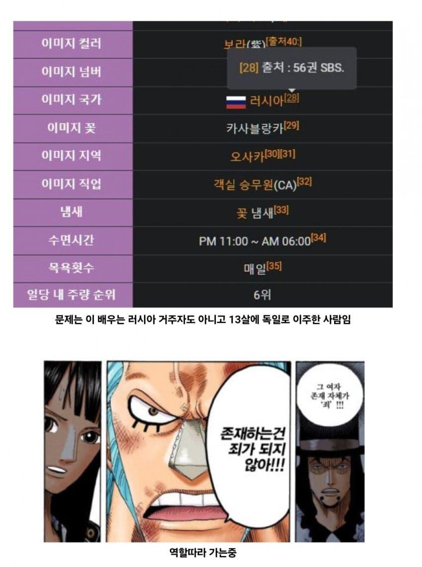 원피스 실사판 로빈 배우 욕먹고 있는 이유.jpg 