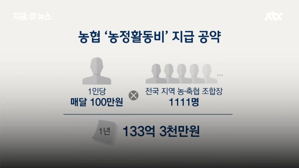 '회의 참석하면 100만원?'...농협중앙회장 선심성 공약 논란