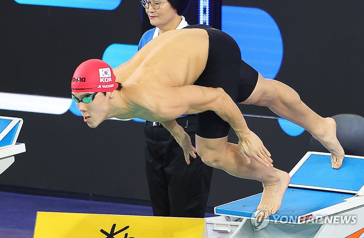 지유찬, 자유형 50ｍ 아시아 신기록으로 경영 월드컵 우승(종합)