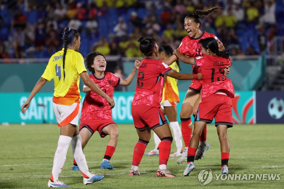 한국, U-17 여자 월드컵 첫 경기서 콜롬비아와 1-1 무승부