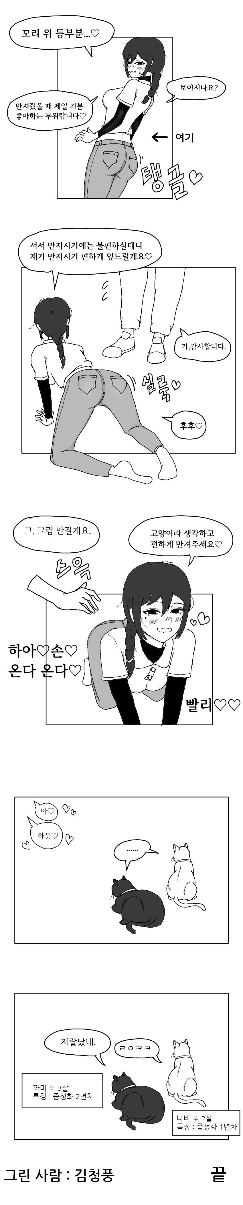 고양이 카페 점장님 만지기.manhwa