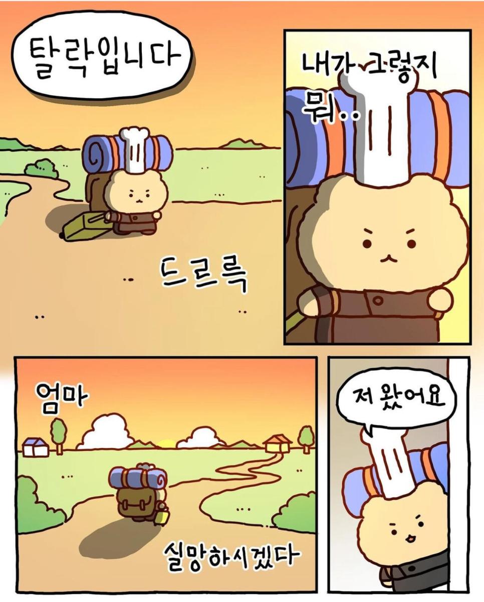 흑백 동물 요리사