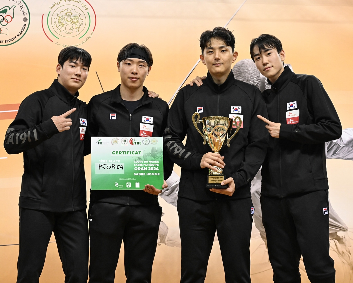 한국 펜싱 남자 사브르, 새 시즌 첫 월드컵 단체전 우승