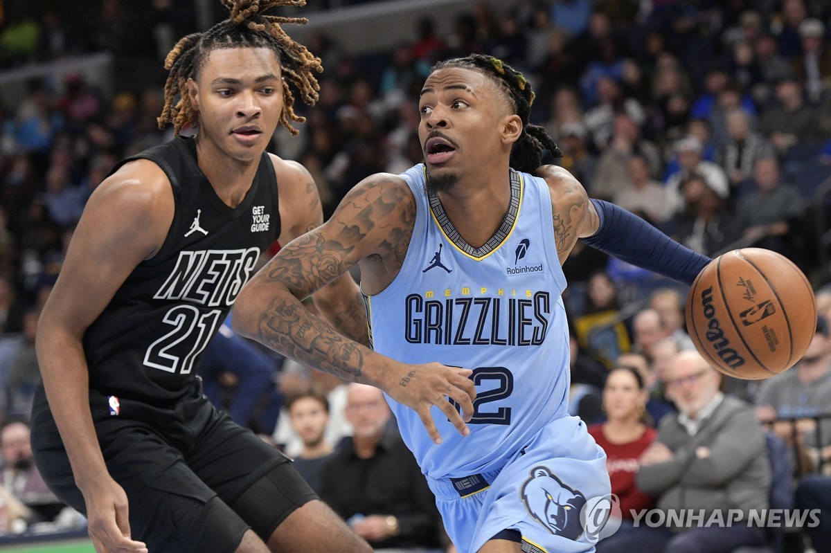 NBA 멤피스, 브루클린 물리치고 4연승…머랜트 28점