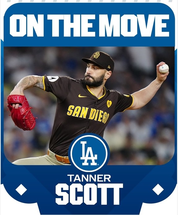 사사키와 계약한 MLB 다저스, 왼손 불펜 스콧도 영입