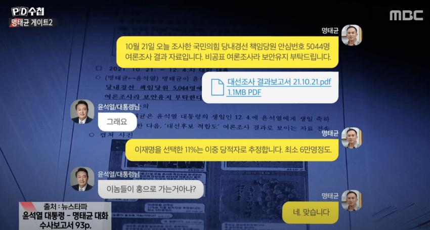 PD수첩 명태균 게이트 요약