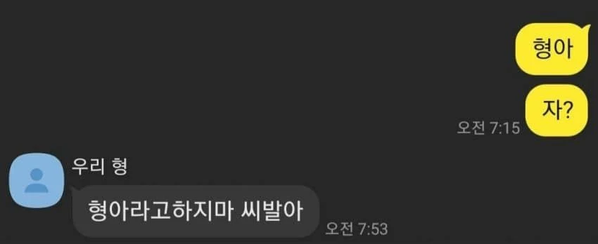 친형한테 욕먹는법