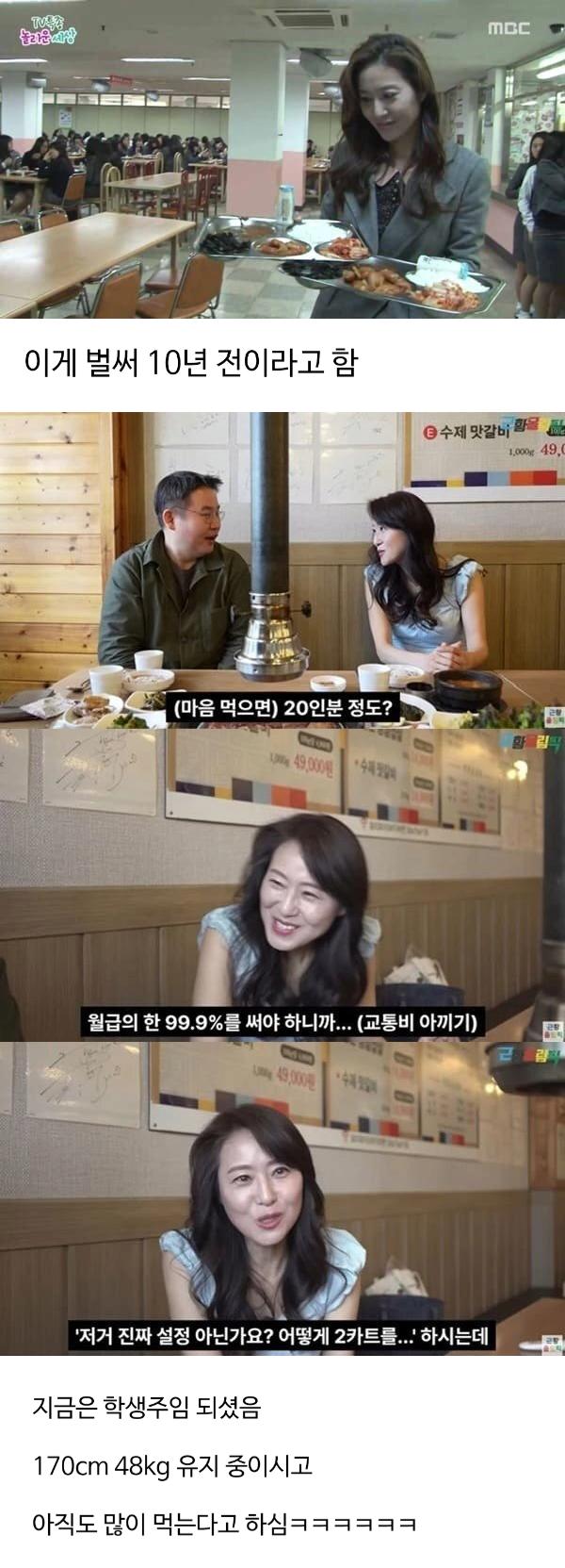 10년 전 TV 출연했던 대식가 선생님 근황
