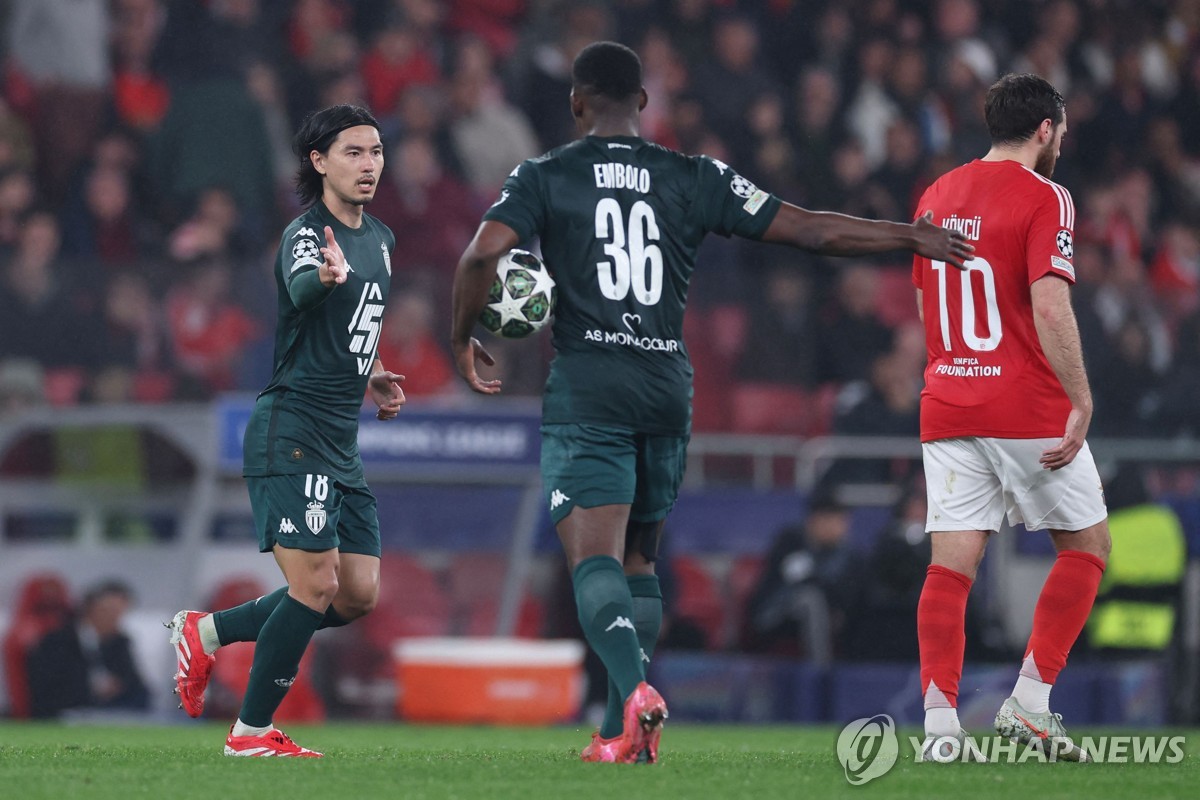 미나미노, UCL 5호 골 일본인 최다득점 신기록…박지성도 제쳤다