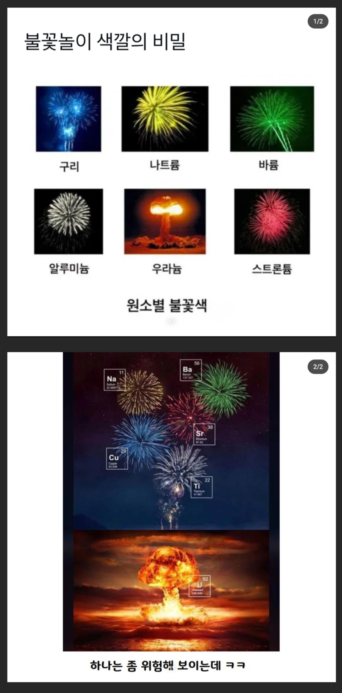 불꽃놀이 색깔의 비밀