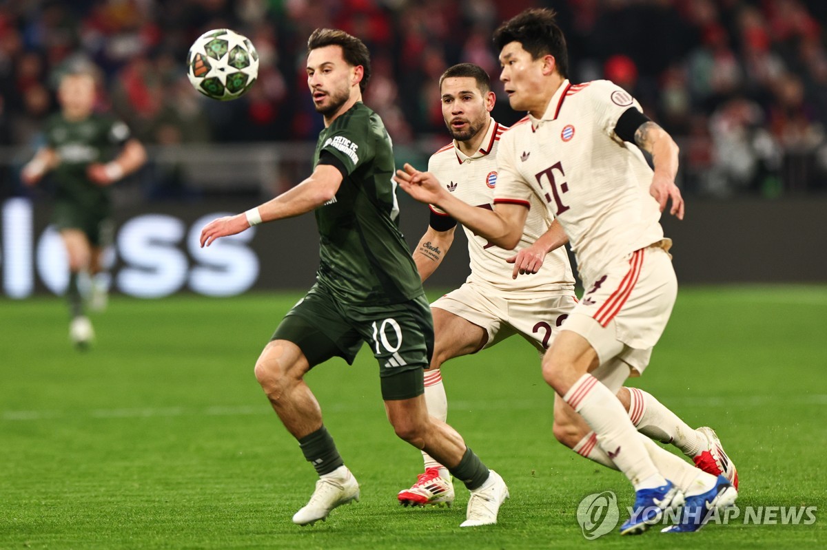 김민재 선발·양현준 교체…뮌헨, UCL PO서 셀틱 꺾고 16강 진출