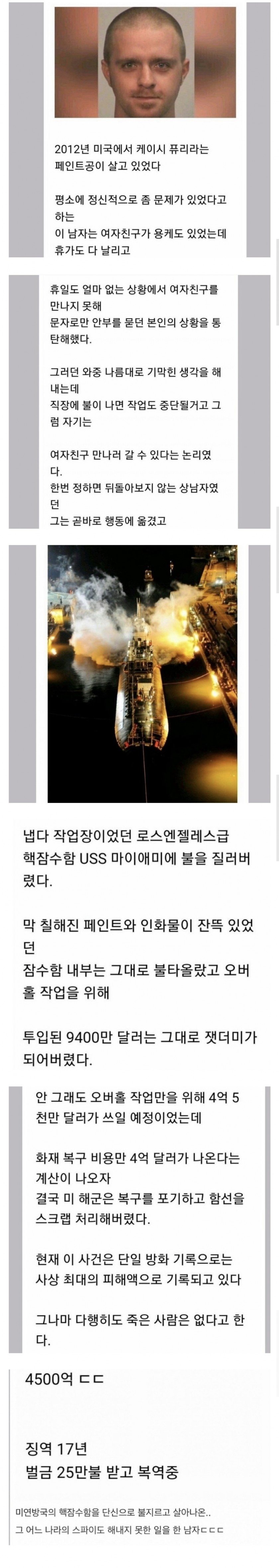 성욕은 미쳐서 자기 일터에 불을 지른 미친새끼의 최후