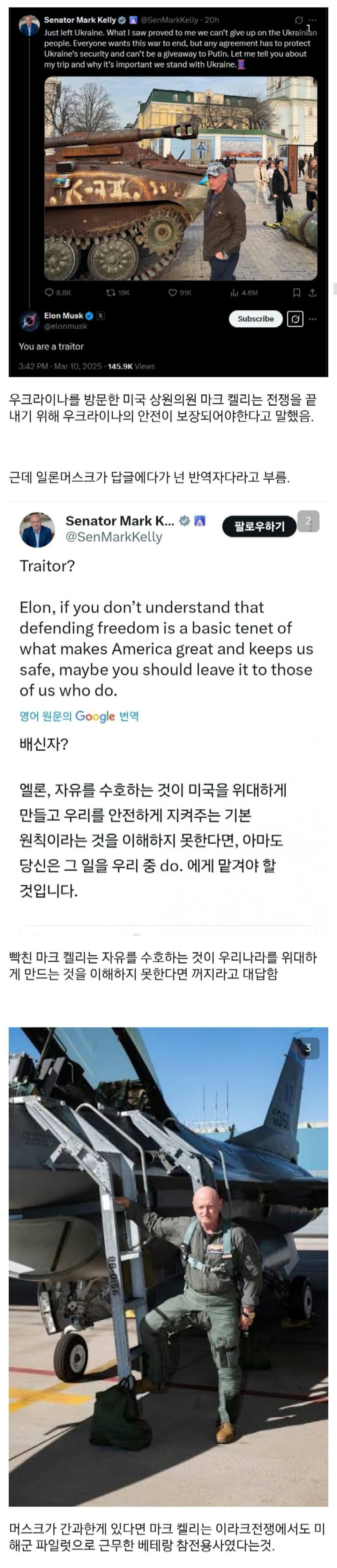 상원 의원한테 반역자라고 한 머스크