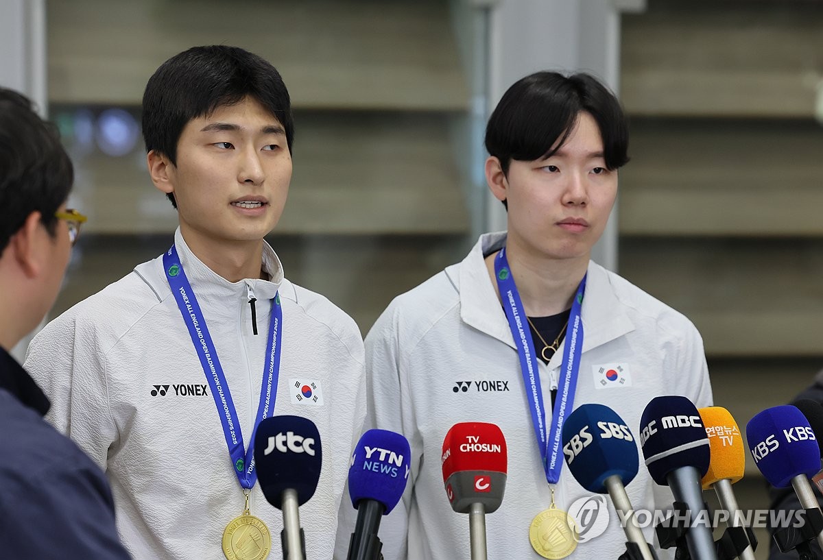 문체부, 전영오픈 배드민턴 우승 서승재·김원호에 축전