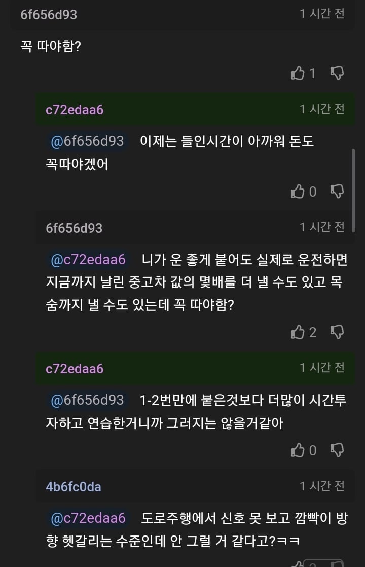 이번에는 면허시험 붙고 싶다는 사람+후기