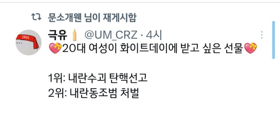 "20대 여성이 화이트데이에 받고 싶은 선물"