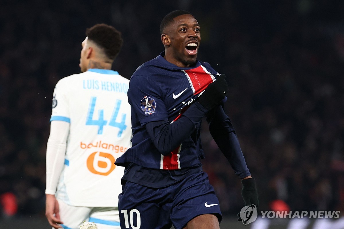 PSG, 2위 마르세유 3-1 격파 '선두 굳히기'…이강인 14분 소화