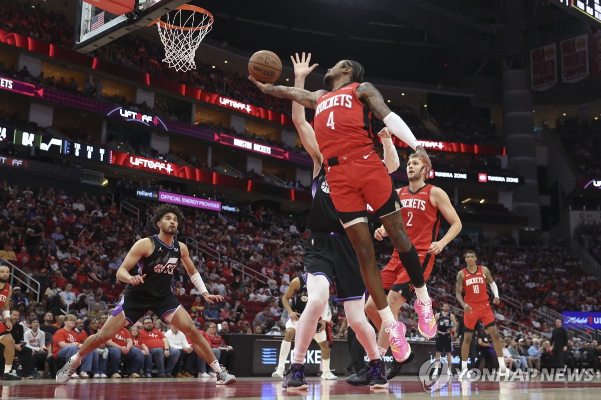 NBA 휴스턴, 유타에 38점 차 대승…시즌 50승 돌파·PO 확정