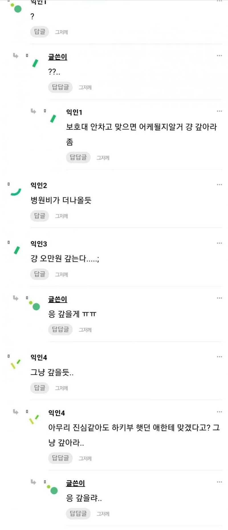 5만원을 몸으로 때운 여자