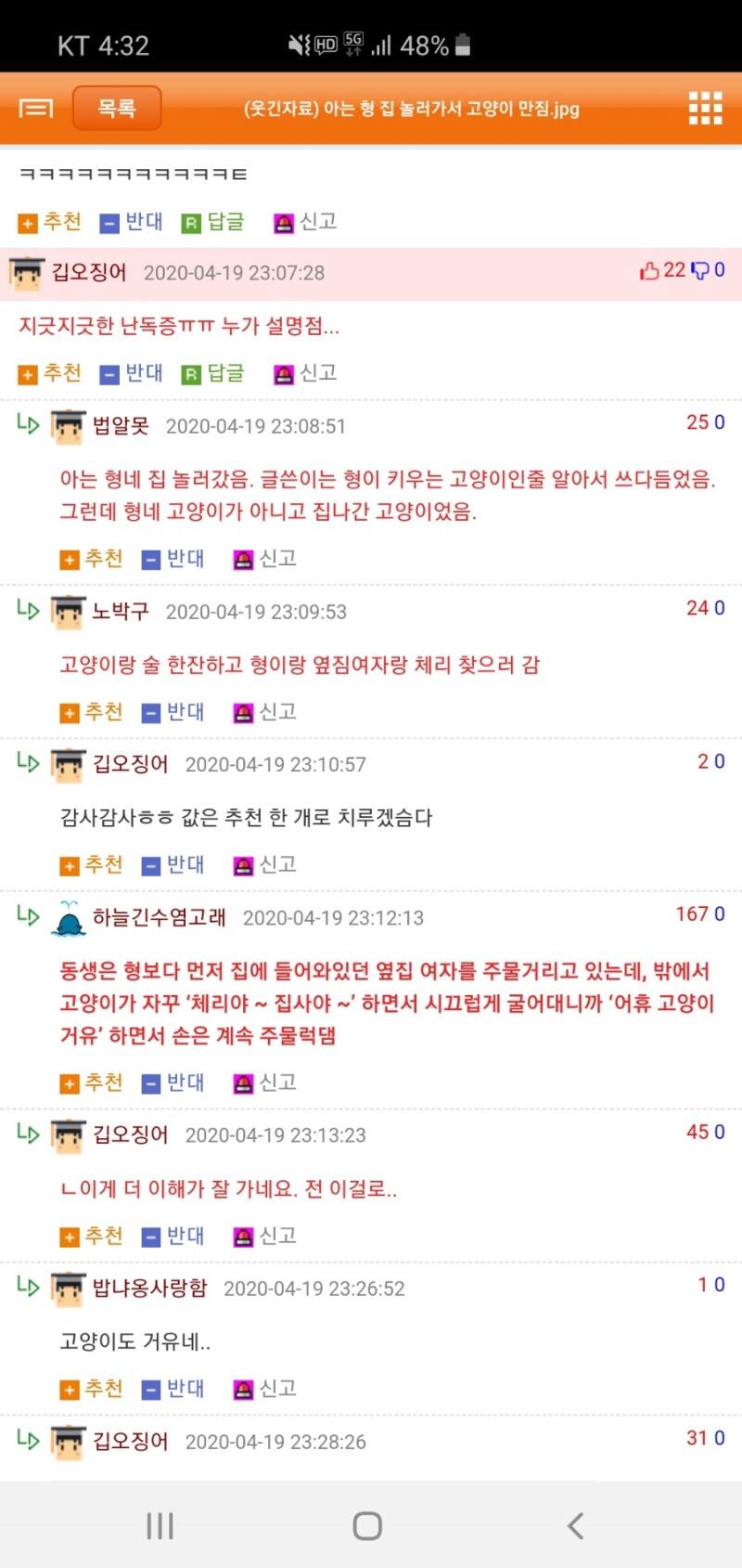 아는 형 집에 고양이가 있어서 만져봤습니다.
