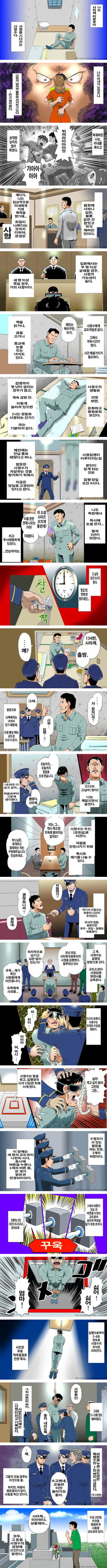 사형수 사형집행되는 만화 +반응