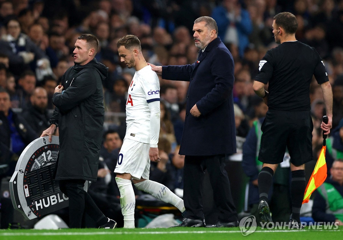 '발목 부상' 토트넘 매디슨, 잉글랜드 축구대표팀서도 하차