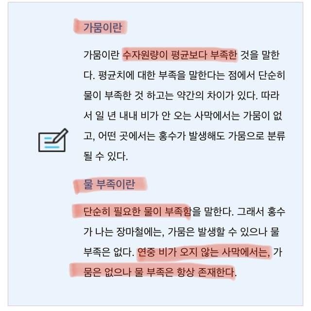 가뭄과 물 사용량