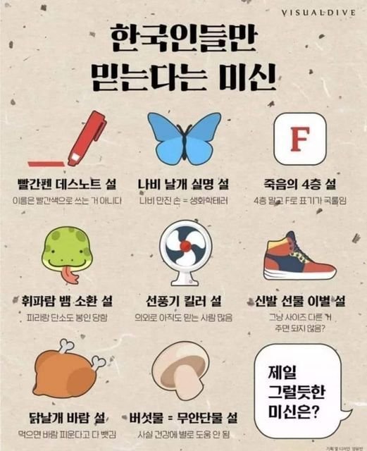 한국인만 믿는다는 미신