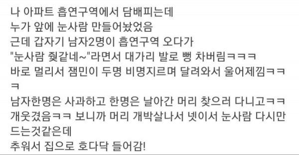 눈사람 살인사건의 해피엔딩